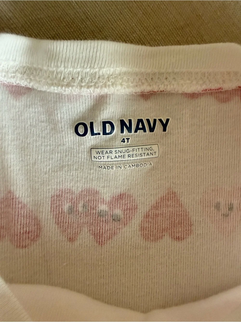 Old Navy Valentines Hearts Pajamas